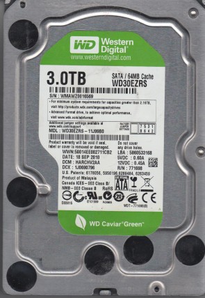 WD30EZRS Western Digital 3TB SATA 3.5 Inch Hard Drive