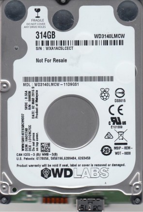 WD3140LMCW Western Digital 314GB USB 2.5 Inch Hard Drive