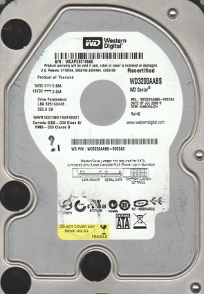 WD3200AABS Western Digital 320GB SATA 3.5 Inch Hard Drive