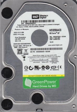 WD3200AACS Western Digital 320GB SATA 3.5 Inch Hard Drive