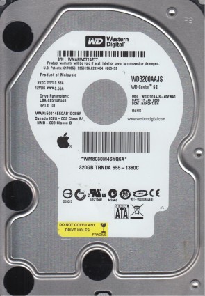 WD3200AAJA Western Digital 320GB SATA 3.5 Inch Hard Drive
