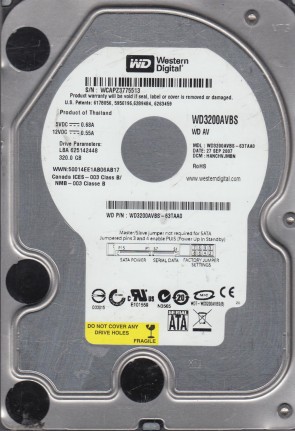 WD3200AVBS Western Digital 320GB SATA 3.5 Inch Hard Drive