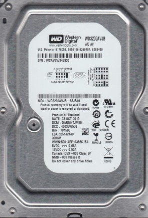 WD3200AVJB Western Digital 320GB IDE 3.5 Inch Hard Drive