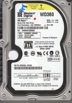 WD360GD Western Digital 36.7GB SATA 3.5 Inch Hard Drive