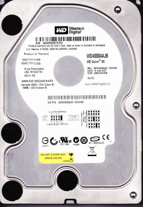 WD4000AAJB Western Digital 400GB IDE 3.5 Inch Hard Drive