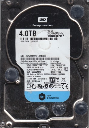 WD4000F9YZ Western Digital 4TB SATA 3.5 Inch Hard Drive