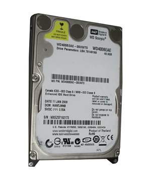 Western DigitalWD400BEAE40 GBIDE2.5