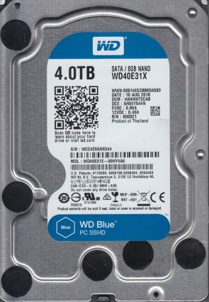 WD40E31X Western Digital 4TB SATA 3.5 Inch Hard Drive