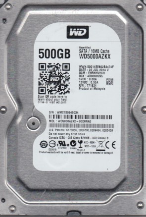 WD5000AZKX Western Digital 500GB SATA 3.5 Inch Hard Drive