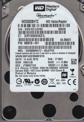 WD5000BHTZ Western Digital 500GB SATA 2.5 Inch Hard Drive