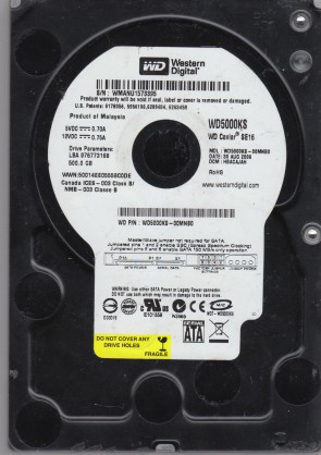 WD5000KS Western Digital 500GB SATA 3.5 Inch Hard Drive