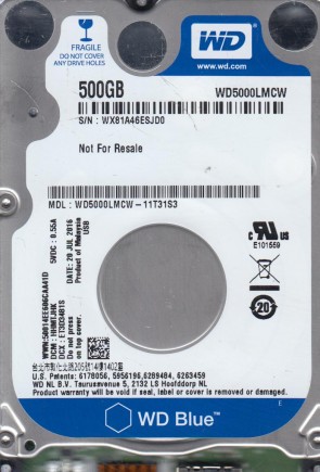 WD5000LMCW Western Digital 500GB USB 2.5 Inch Hard Drive