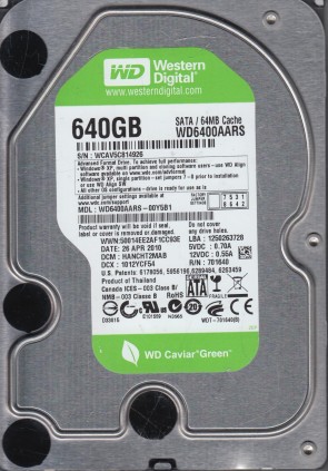 Western DigitalWD6400AARS640 GBSATA3.5