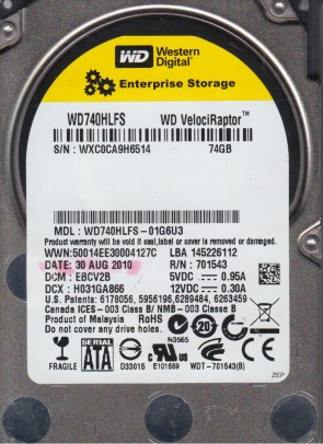 WD740HLFS Western Digital 74GB SATA 2.5 Inch Hard Drive