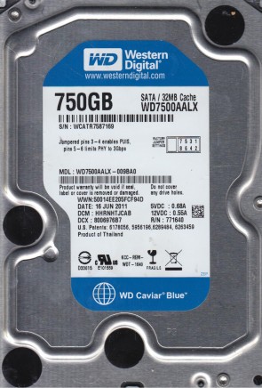 WD7500AALX Western Digital 750GB SATA 3.5 Inch Hard Drive