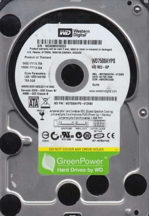 Western DigitalWD7500AYPS750 GBSATA3.5