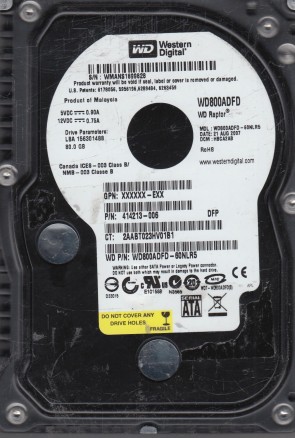 WD800ADFD Western Digital 80GB SATA 3.5 Inch Hard Drive