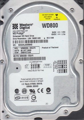 WD800EB Western Digital 80GB IDE 3.5 Inch Hard Drive