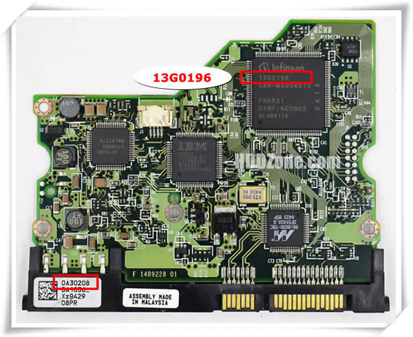 Hitachi PCB 0A30208 Main Controller IC Number