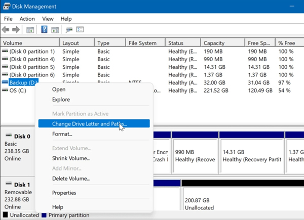 Windows Disk Management